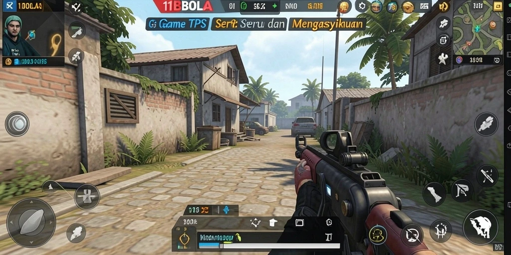Gameplay seru 11BOLA dalam pertempuran TPS.