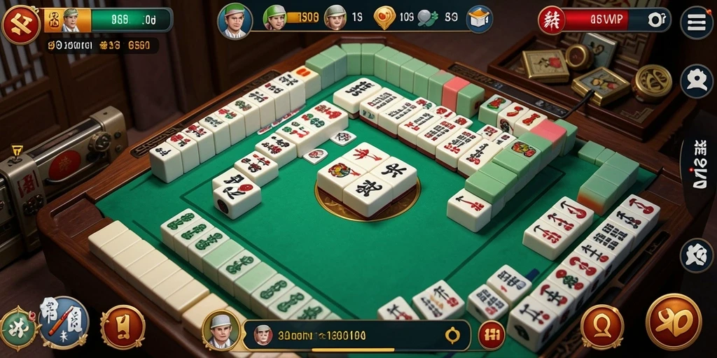 Screenshot permainan 8SVIP menunjukkan gameplay Mahjong yang seru.