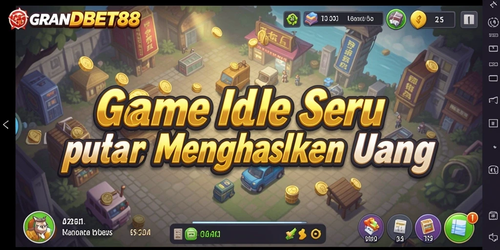 Screenshot gameplay <strong>GRANDBET88</strong> menunjukkan kemudahan dalam mengatur sumber daya secara otomatis.