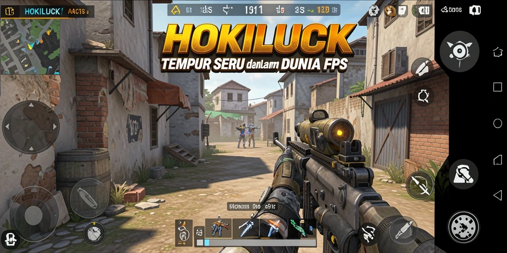 Tampilkan aksi seru gameplay FPS HOKILUCK.