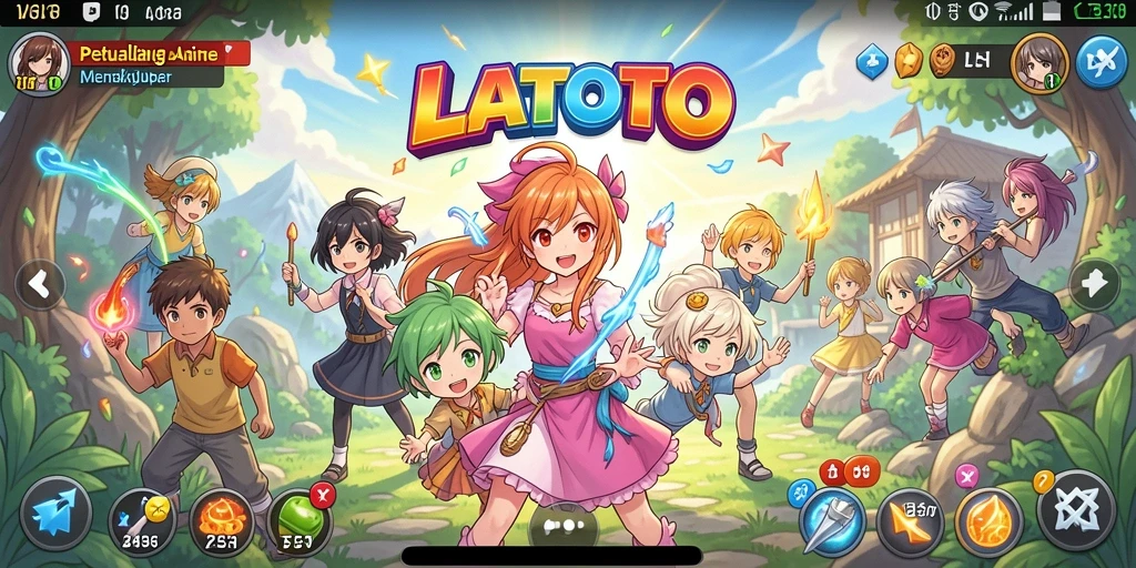 Screenshot LATOTO menampilkan aksi seru dalam dunia Anime.