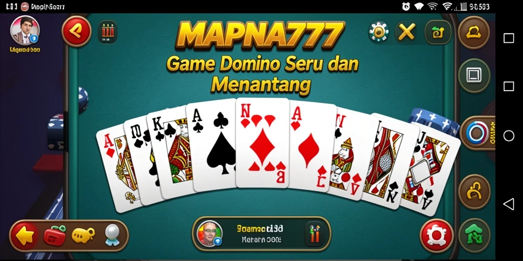 Tampilan gameplay yang seru dari MAPNA777 saat bermain Domino.