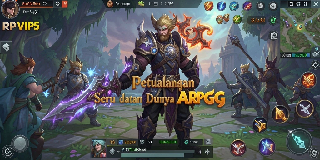 Tampilan menarik dari gameplay ARPG di RPVIP5.