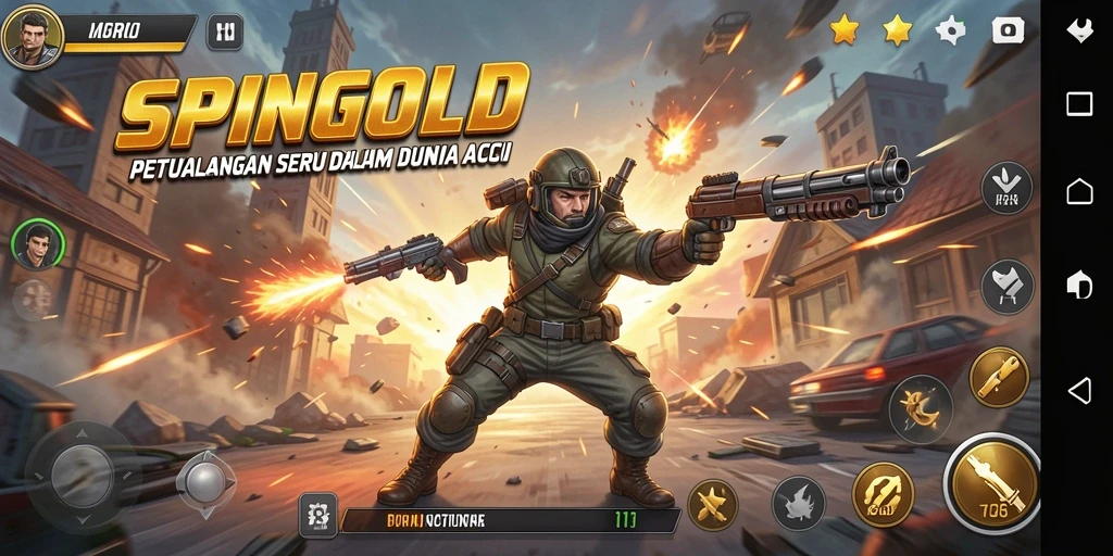 Tampilan gameplay seru dari SPINGOLD yang memukau.