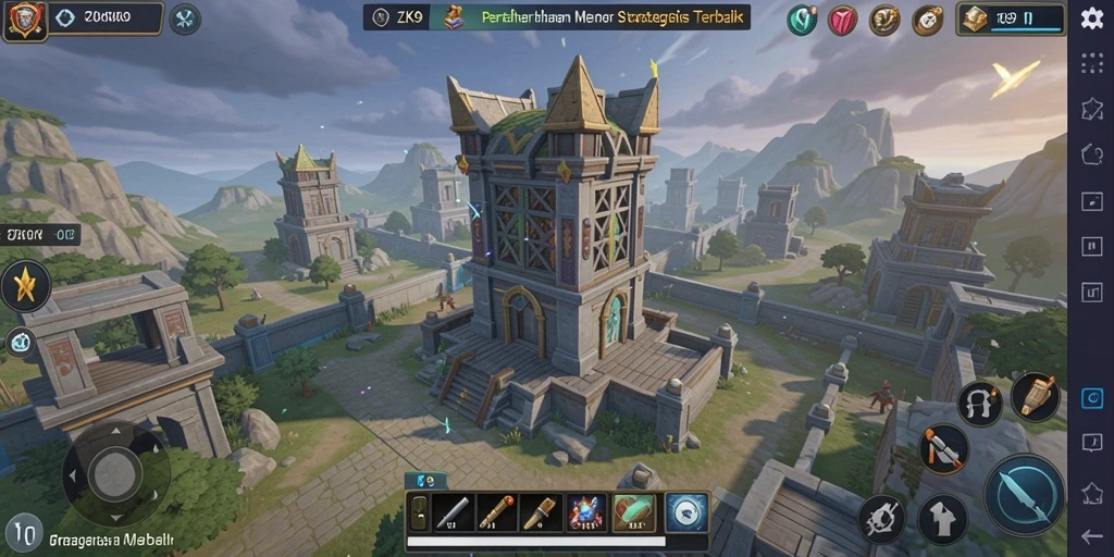 Screenshot ZK9 menunjukkan aksi seru pertahanan menara.